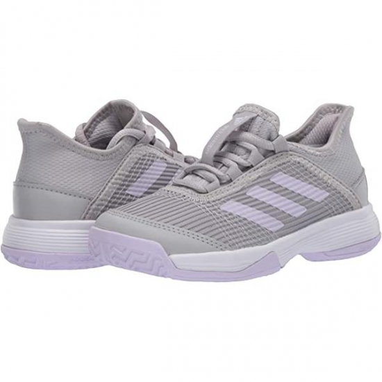 adidas Unisex-Kid's Adizero Club Sneaker, Grey/Purple 