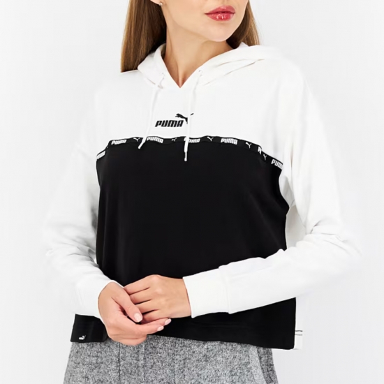 Women Sportswear Fit Hooded Long Sleeves Brand Logo Sweatshirt