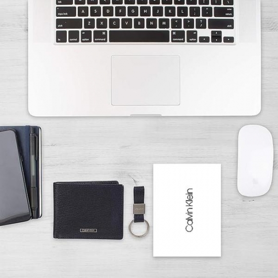 Calvin Klein Men's Wallet Sets-Minimalist Bifold and Card Cases