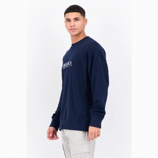 Perry Ellis Men Crew Neck Embroidered Long Sleeves Sweatshirt