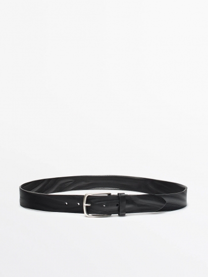 Worn effect leather belt