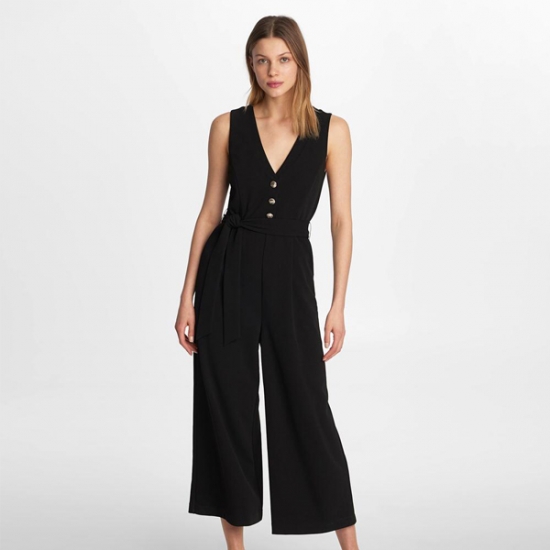 Karl Lagerfeld SLEEVELESS SHIFT DRESS WITH TIE WAIST