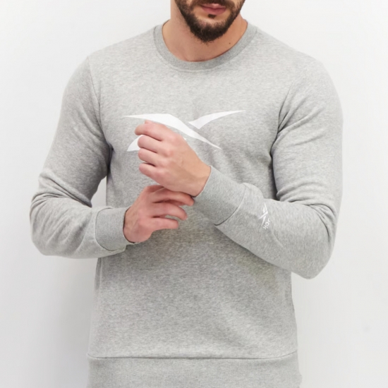 Men Sportswear Fit Brand Logo Long Sleeve Sweatshirt