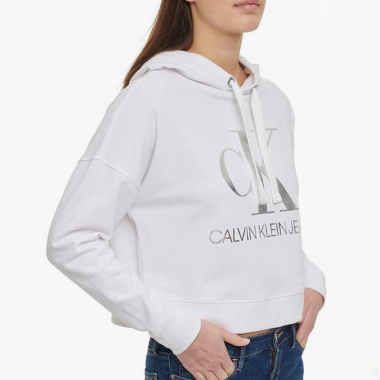 Calvin Klein Jeans Womens Monogram Logo Tie Dye Block Hoodie