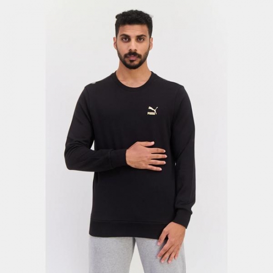 Puma Men Sportswear Fit Training Sweatshirts, Black/Gold