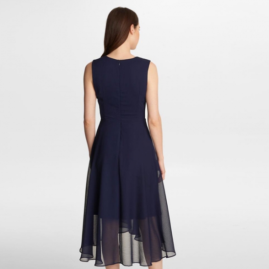 Karl Lagerfeld SLEEVELESS SHIFT DRESS WITH TIE WAIST