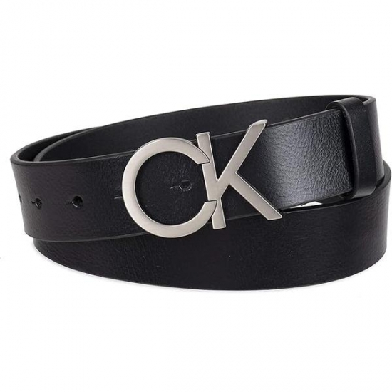 Calvin Klein Men Casual CK Monogram Cut Out Buckle Belt