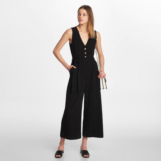 Karl Lagerfeld SLEEVELESS SHIFT DRESS WITH TIE WAIST