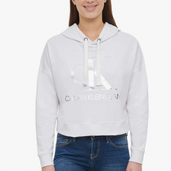Calvin Klein Jeans Womens Monogram Logo Tie Dye Block Hoodie