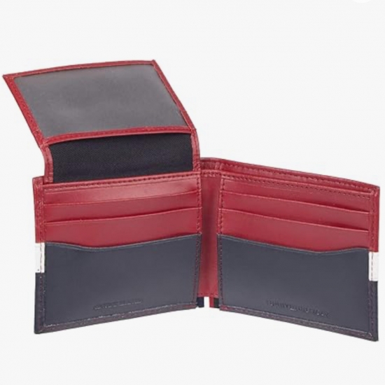 Tommy Hilfiger Mens Classic Leather Passcase Wallet with RFID Protection