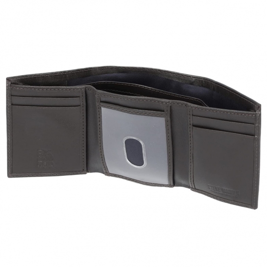 Steve Madden Men's RFID Trifold Wallet with Id Window
