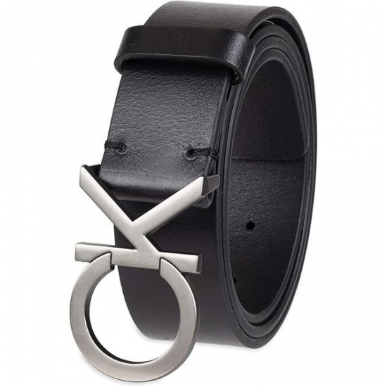 Calvin Klein Men Casual CK Monogram Cut Out Buckle Belt