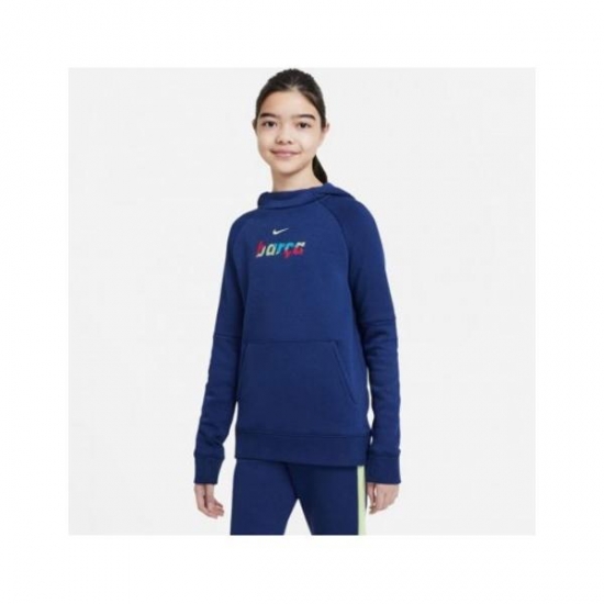  Nike FC Barcelona Fleece Pullover Soccer Hoodie Jr CI9533 492