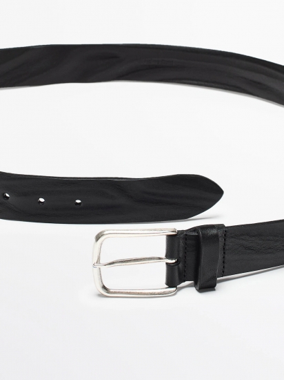 Worn effect leather belt